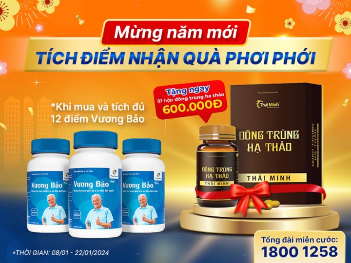 Mừng Xuân Mới 2024! Vương Bảo Tặng Ngay Đông Trùng Hạ Thảo Thái Minh Trị Giá 600.000Đ - Chỉ Trong Tháng 1